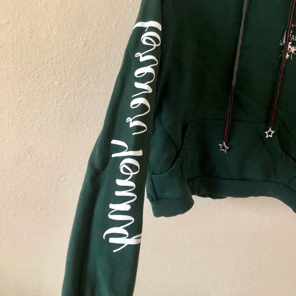 DARK GREEN GRAPHIC HOODIE - Picture 5 of 5